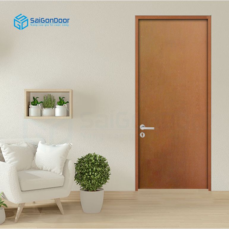 Dòng cửa gỗ HDF tại SaiGonDoor thích hợp làm cửa gỗ nhà vệ sinh
